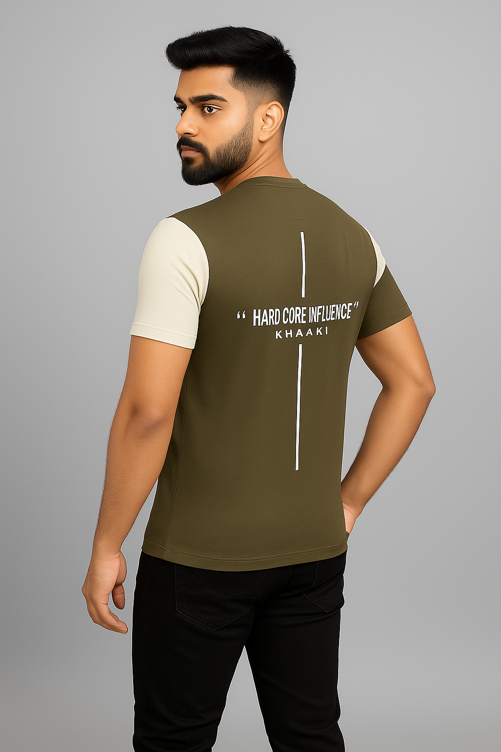 Khaki "Hardcore Player" T-Shirt